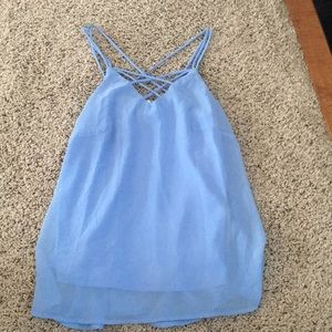 light blue small tank top